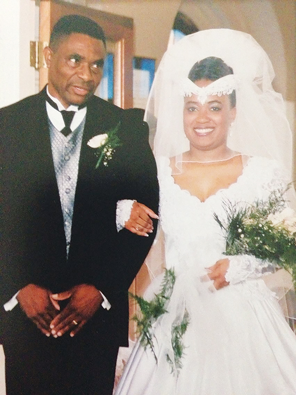 Richard Hunter Sr. walks his daughter, Tiffeny Hunter Cross, down the aisle exactly 23 years before he passed away.