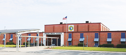 File photo – Part of the building that was once Jenkins Middle School currently houses some city of Palatka offices and is slated to open as a community center.