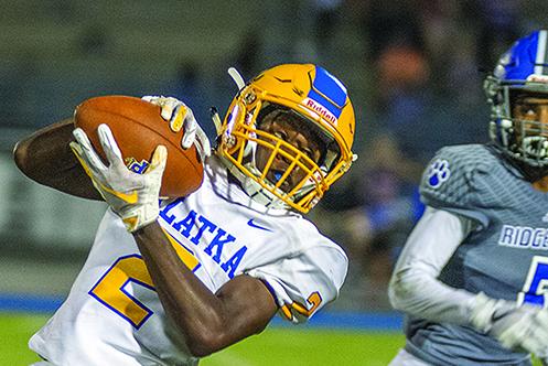 Palatka's Treyvon Williams catches a pass during a game last season against Orange Park Ridgeview. (Daily News file photo)