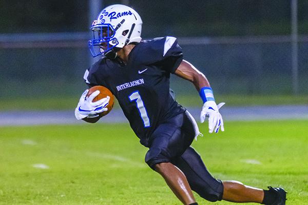 Thomas Mack leads Interlachen receivers with nine catches for 187 yards. (FRAN RUCHALSKI / Palatka Daily News)