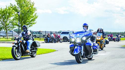 Motorcyclists take part in the first Orlando Fisher House ride, which made a stop in Palatka.