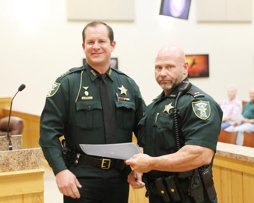 Putnam County Sheriff's Office deputies were honored during a recent county commission meeting.