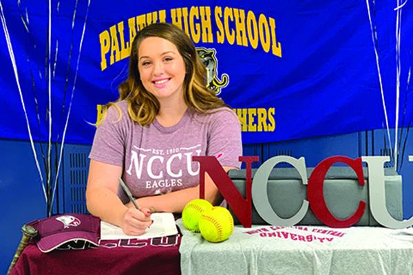 Kortnee Booth signs with North Carolina Central on Friday to play softball next year. (Submitted photo)