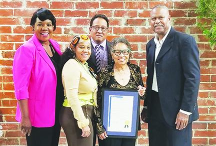 Commissioner Mary Lawson Brown was honored for her decades in public service.