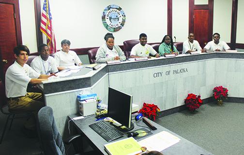 PHS students learn how local government operates at Palatka City Hall.