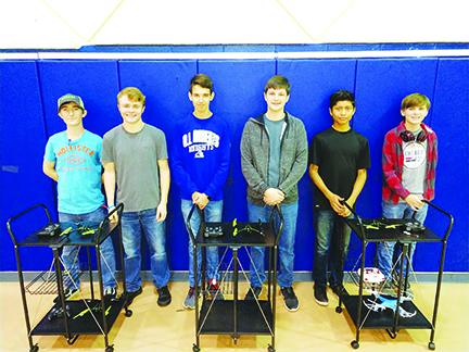 Students at Q.I. Roberts Junior-Senior High take part in the inaugural Drone Races.