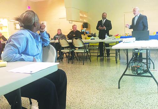 City and housing officials listen to ideas about improving public housing.