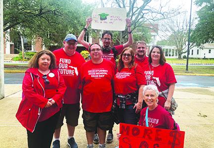 Putnam school employees rally in Tallahassee.