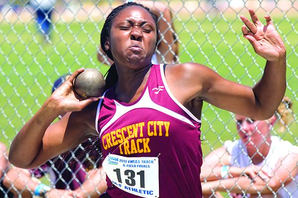 In 2012, Kayshia Brady took second place in the shot put at the FHSAA 2A championship at the University of North Florida, the last time a Crescent City High athlete took home a state meet track and field medal. (Daily News file photo)