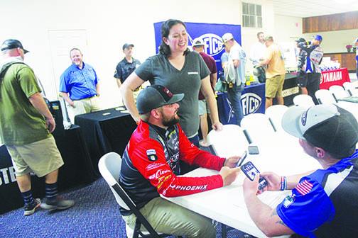 Officials and anglers prepare for the Bassmaster Elite Series.