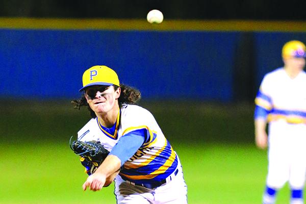 Palatka’s Layton DeLoach struck out 12 in five innings in his first start of the season Thursday night. (GREG OYSTER / Special To The Daily News)
