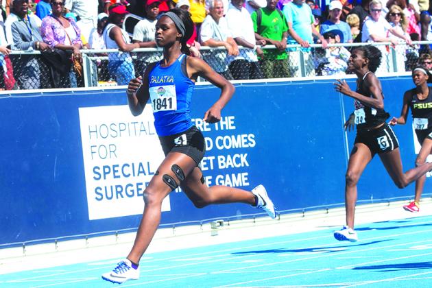Ka’Tia Seymour sprinted to five FHSAA gold medals in two seaaons at Palatka High before moving on to Florida State. (Daily News file photo)