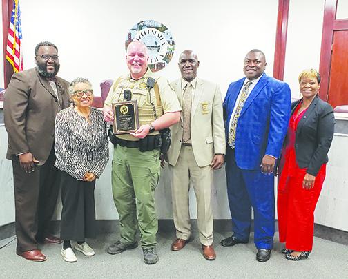 Lt. Daniel Dickson of the Florida Fish and Wildlife Conservation Commission was recognized during a Palatka City Commission meeting last month for his help in organizing a safe boating class last year in Palatka. Another class will take place Saturday.