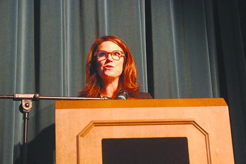Fourth Judicial Circuit State Attorney Melissa Nelson speaks to local high school students.