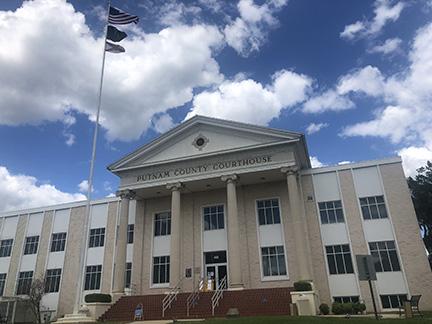 The Putnam County Courthouse remains closed to the public Tuesday as the courts only handle “mission critical” cases.