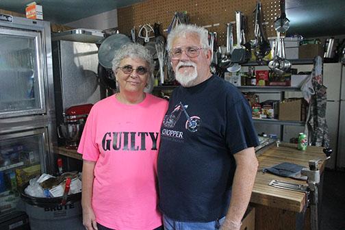 Interlachen Soup Kitchen co-founders Linda and David Yonts get ready to prepare free meals Wednesday.