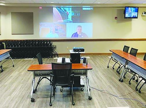 Three school board members attended the meeting virtually.