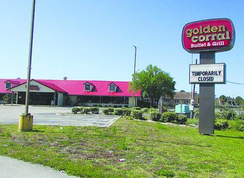 Although some restaurants have begun reopening, Golden Corral in Palatka is still closed.
