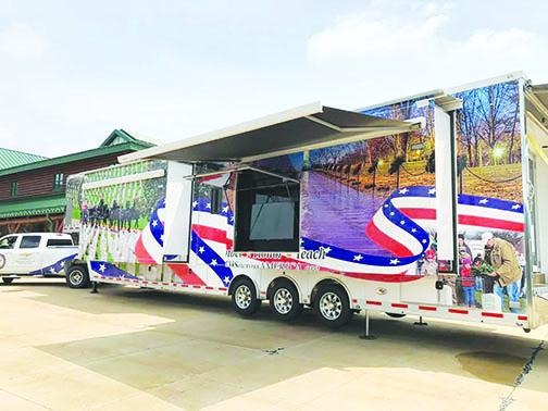 Wreaths Across America’s mobile education exhibit, with a theater and informational displays inside, will be at Beck Chevrolet Buick GMC at 10 a.m. – 4 p.m. Friday.