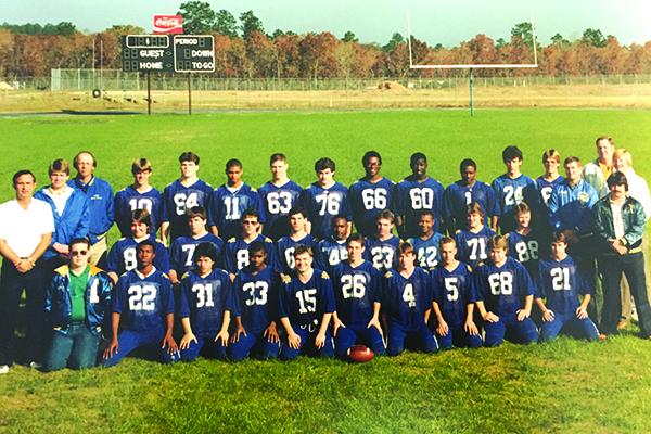 The 1986 Interlachen High School football team won all 10 of its regular-season games, won the District 3-2A title, and made the state tournament. The team had 10 all-county players, six on the offensive side of the ballo, four on the defensive side. (Submitted photo / INTERLACHEN HIGH YEARBOOK STAFF)