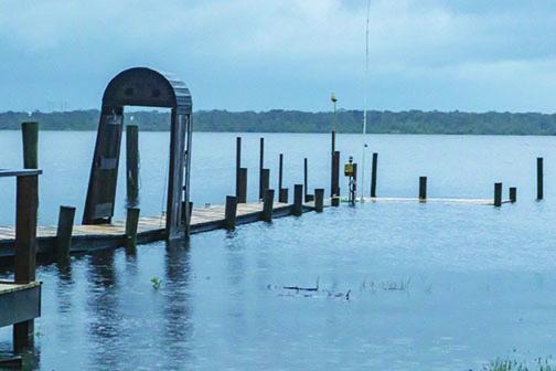 Docks along River Street in Palatka were submerged in the St. Johns River in the wake of Hurricane Dorian last September. A potential tropical storm could bring heavy rain to the county.