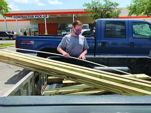 Robert Anderson of Welaka was loading supplies for a non-hurricane-related project into his truck at Home Depot on Friday.