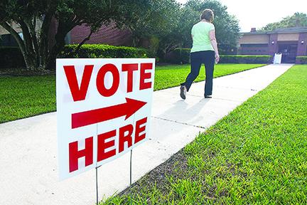 Twenty-one polling places throughout the county will be open today.