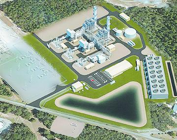 A rendering shows what Seminole Electric’s gas-fired plant will look like when it is completed.
