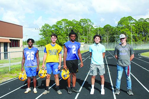 Some members of Palatka High School’s homecoming court include Tommy Robinson, Gabriel Herrington, Shemar Curry, Dominic Huerta and Alex Renta.