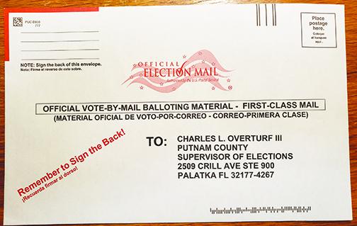 Mail ballots require 70 cents in postage, but the Supervisor of Elections Office said ballots will be counted even if they are received with postage due.