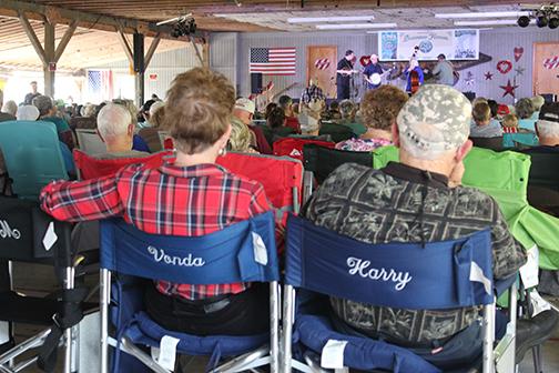 The crowd enjoys the show at the Spring Palatka Bluegrass Festival in February.