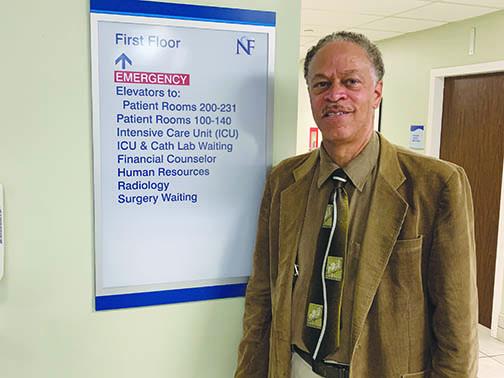 Karl Flagg, the newly-appointed chairman of the Putnam Community Medical Center board, stands in a hallway inside the hospital Thursday.