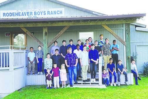Rodeheaver Boys Ranch residents pose for a photo for the ranch’s Christmas card.