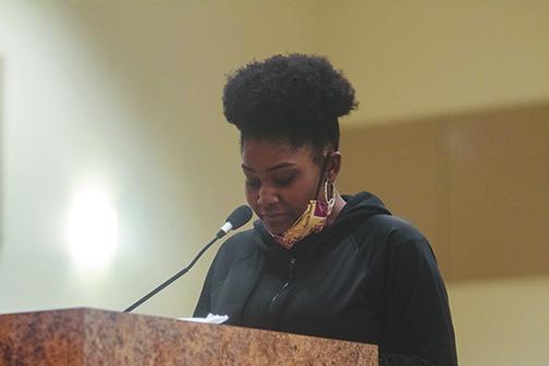 Palatka resident and co-organizer of Confederate monument protests Dar’Nesha Leonard explains why she believes the board’s relocation stipulations are unfair.