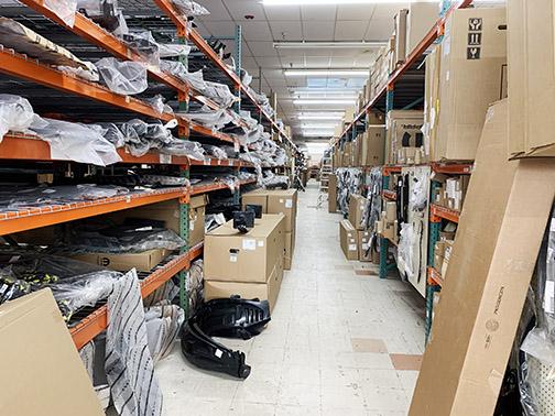 The wholesale parts facility has seen inventory rise in recent years, which is why the company moved the facility to a larger building.