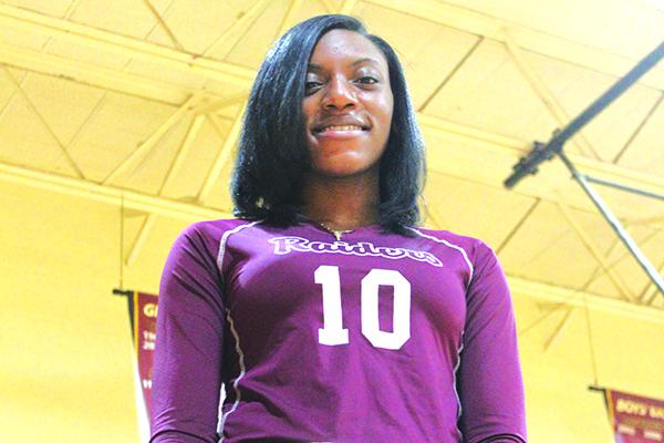 Aniya Hardy finished her Crescent City High School volleyball career off with a district championship. (MARK BLUMENTHAL / Palatka Daily News)