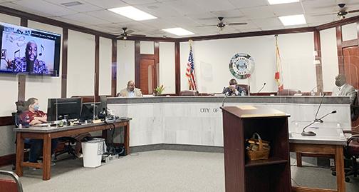 City commissioners discuss hardening the Price-Martin Community Center to become a hurricane shelter.