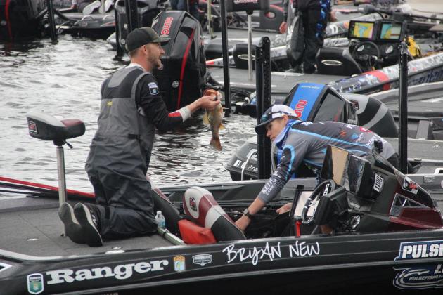 Rookie Bryan New captured the Bassmaster Elite Series win Sunday on the St. Johns River. (Photo by Anthony Richards/Palatka Daily News) 