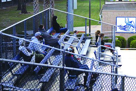 Fans sit in the bleachers at Tindall Field at a St. Johns River State College baseball game on March 8 against Lake-Sumter. (ANTHONY RICHARDS / Palatka Daily News)