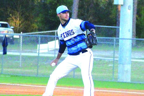 Heston Mosley and the St. Johns River State College baseball team made quick work of Florida State College-Jacksonville in finishing out a three-game sweep Friday. (ANTHONY RICHARDS / Palatka Daily News)