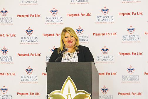 U.S. Rep. Kat Cammack speaks during the annual Palatka American Values Dinner on Thursday in East Palatka.