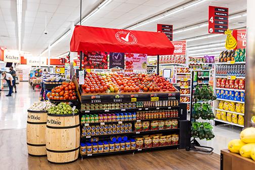 Winn-Dixie employees say they increased the variety and quality of produce offered after Harveys Supermarket customers said that was the biggest need in the community.