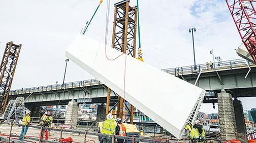 Pieces of the Frederick Douglass Memorial Bridge in Washington were fabricated in Palatka by Veritas Steel and shipped north over two years.