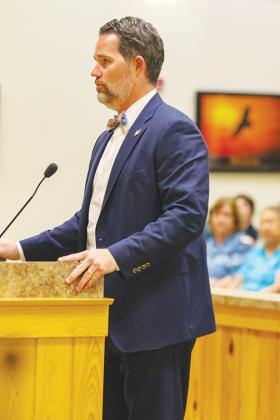 Matt Metz, a public defender for the 7th Judicial Circuit, tells the Putnam County Board of Commissioners to spend its federal allotment on local organizations to help residents.