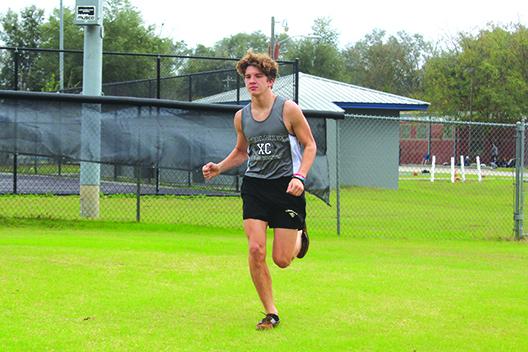 Two weeks into the season, Tyler Price joined Interlachen’s cross country team and became the team’s top runner. (MARK BLUMENTHAL / Palatka Daily News)