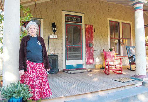 Palatka resident Elsbeth Smith stands outside her Palatka home on Monday after sharing her stories about meeting Martin Luther King Jr.