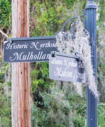 Street signs are placed in Palatka’s North Historic District.