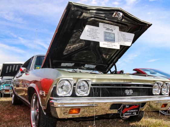 A 1968 Chevelle Super Sport owned by Palatka residents Jeff & Nancy Van Horn gleams in the sunlight Saturday at the Palatka Municipal Airport.