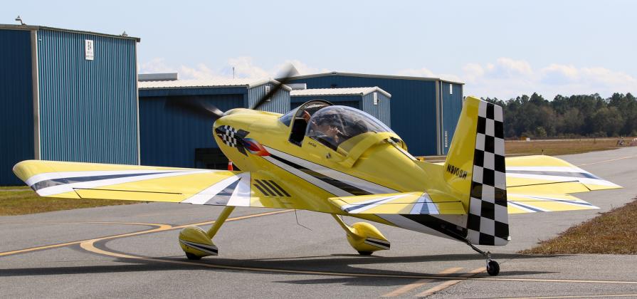 A pilot taxis at the Palatka Municipal Airport for takeoff Saturday. 