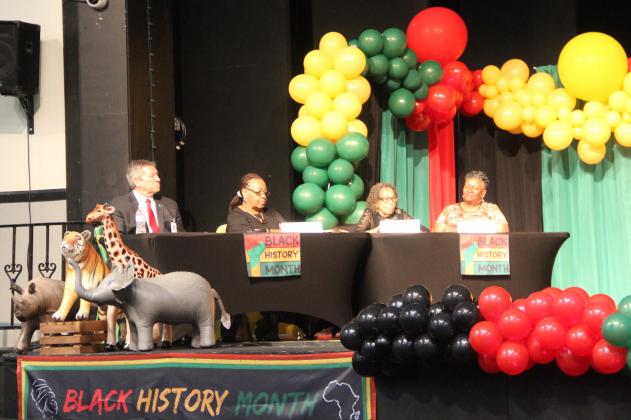 Former Palatka City Commissioner Mary Lawson Brown speaks on the Black History Month panel.
